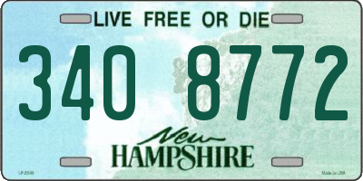 NH license plate 3408772
