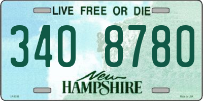 NH license plate 3408780