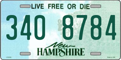 NH license plate 3408784