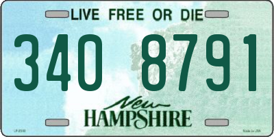 NH license plate 3408791