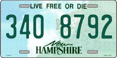 NH license plate 3408792