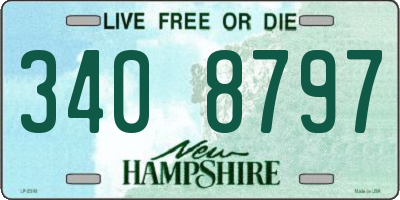 NH license plate 3408797