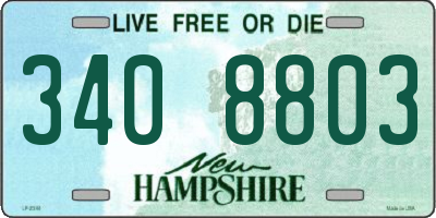 NH license plate 3408803