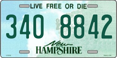 NH license plate 3408842