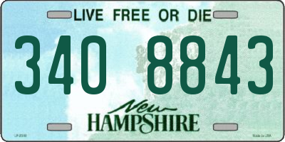 NH license plate 3408843