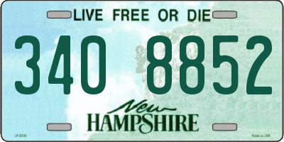 NH license plate 3408852