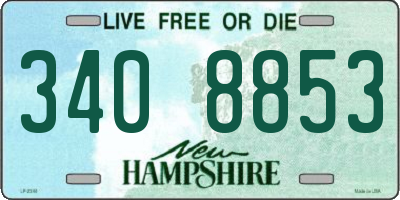 NH license plate 3408853