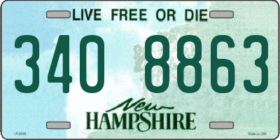 NH license plate 3408863