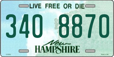 NH license plate 3408870
