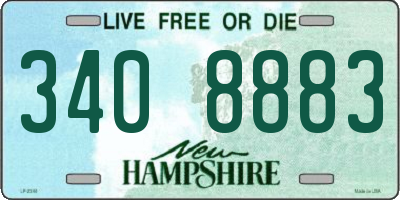 NH license plate 3408883