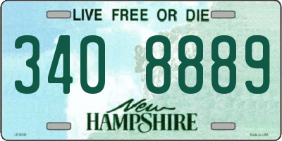 NH license plate 3408889