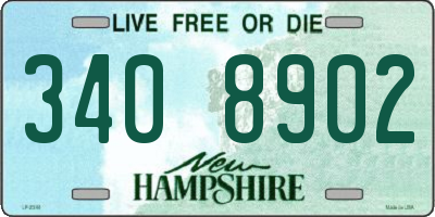 NH license plate 3408902