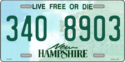 NH license plate 3408903