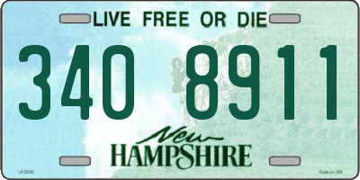 NH license plate 3408911