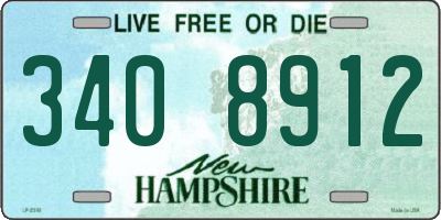 NH license plate 3408912
