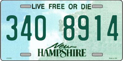 NH license plate 3408914
