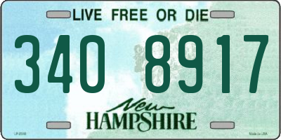 NH license plate 3408917