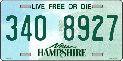 NH license plate 3408927