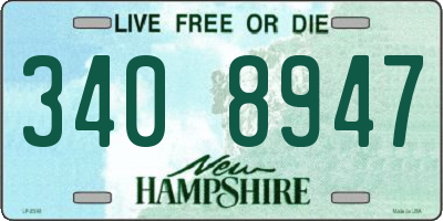 NH license plate 3408947