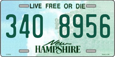 NH license plate 3408956