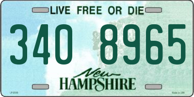 NH license plate 3408965
