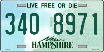 NH license plate 3408971