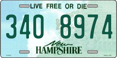 NH license plate 3408974