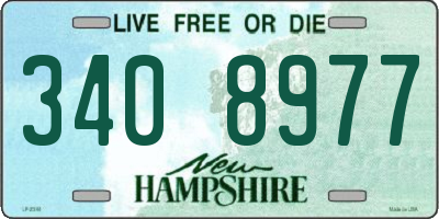 NH license plate 3408977