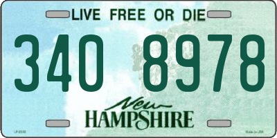 NH license plate 3408978