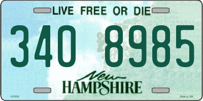 NH license plate 3408985