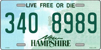 NH license plate 3408989