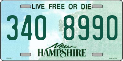 NH license plate 3408990