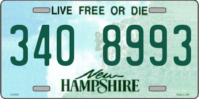 NH license plate 3408993