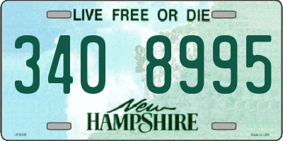NH license plate 3408995