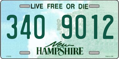 NH license plate 3409012