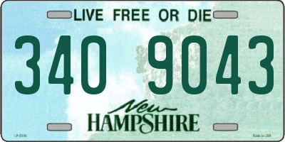 NH license plate 3409043