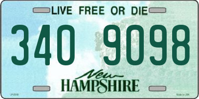 NH license plate 3409098