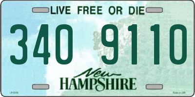 NH license plate 3409110