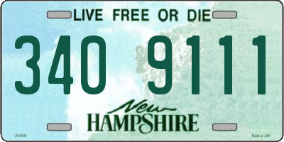 NH license plate 3409111