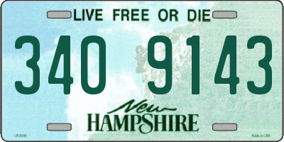 NH license plate 3409143