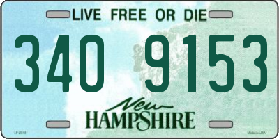 NH license plate 3409153