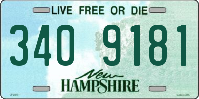 NH license plate 3409181