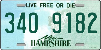 NH license plate 3409182