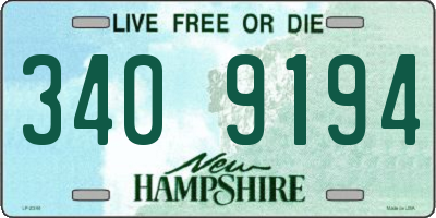 NH license plate 3409194