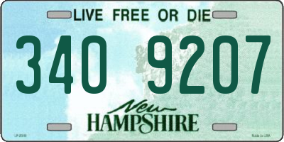 NH license plate 3409207