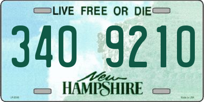 NH license plate 3409210