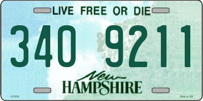 NH license plate 3409211
