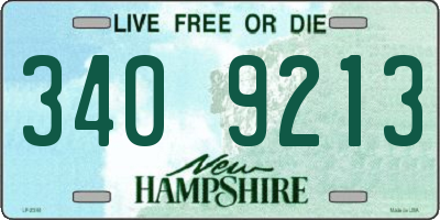 NH license plate 3409213