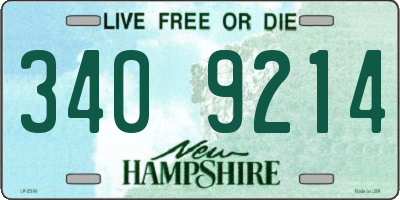 NH license plate 3409214