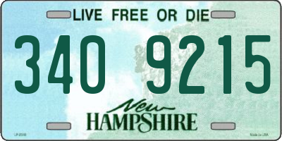NH license plate 3409215